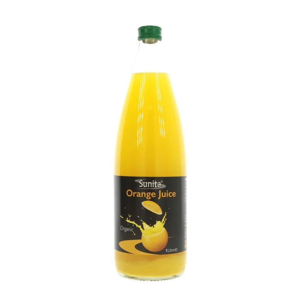 Bottle of Sunita Orange Juice on a white background