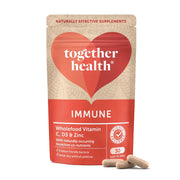 Together Health immune supplement package with a heart design on a white background