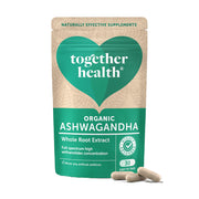 Together Health Organic Ashwagandha supplement package with capsules on a white background
