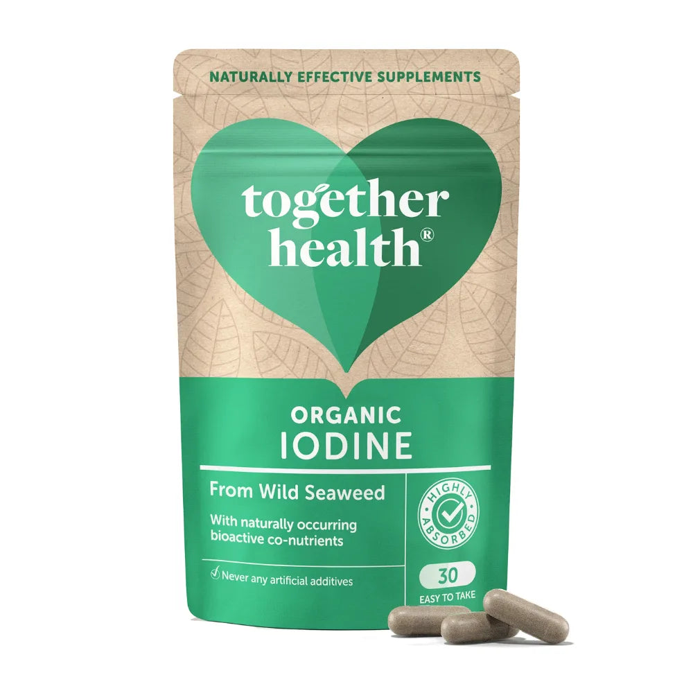Together Health Organic Iodine supplement package on a white background