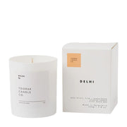 Delhi candle by Toorak Candle Co. with packaging on a white background