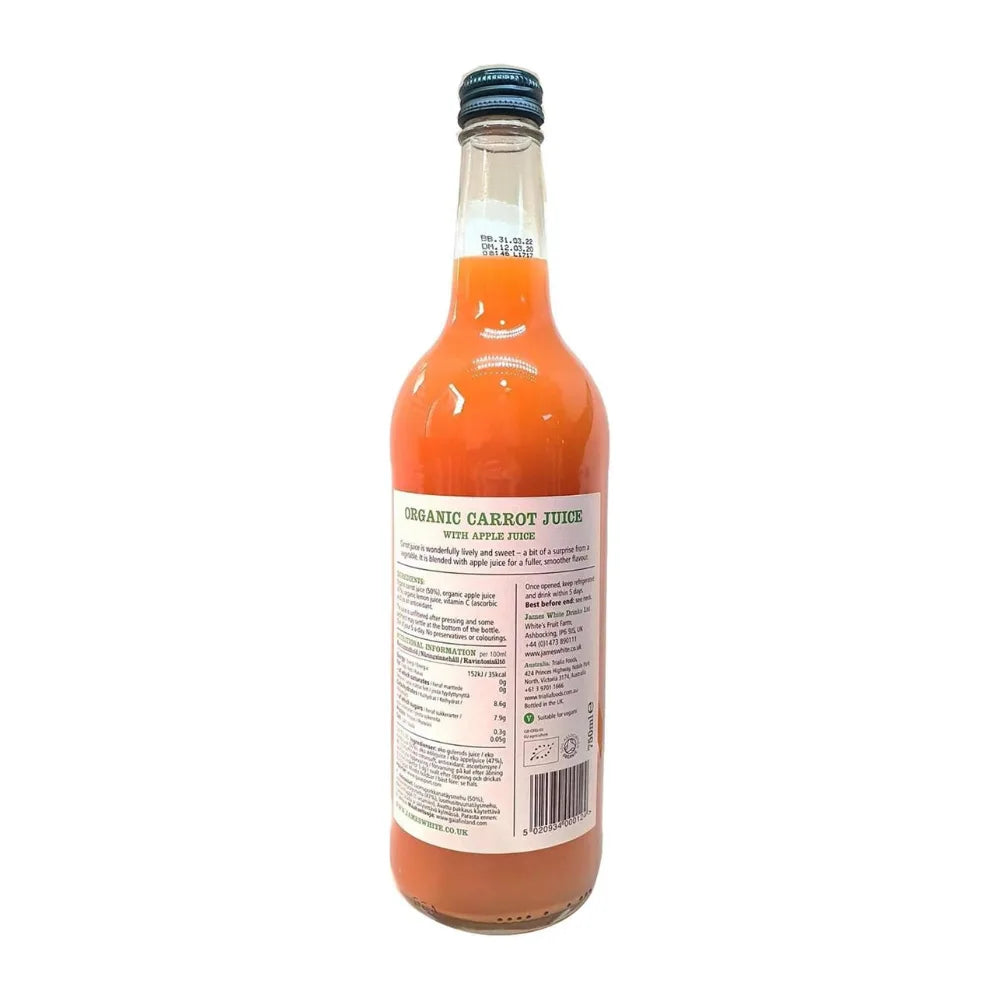 James White Organic Carrot & Apple Juice 6 x 750ml