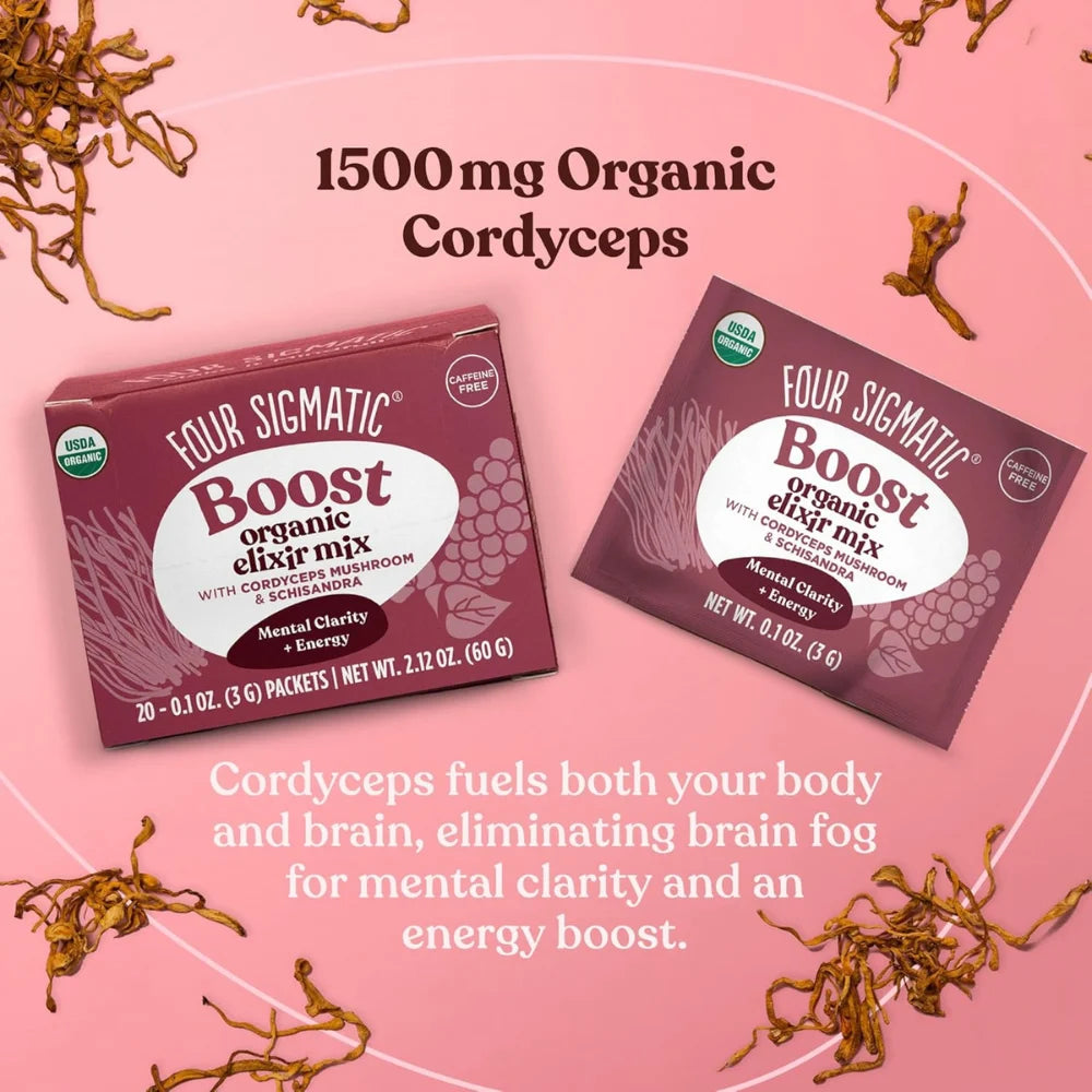 Four Sigmatic Instant Cordyceps Boost Organic Elixir Mix 20 Sachets