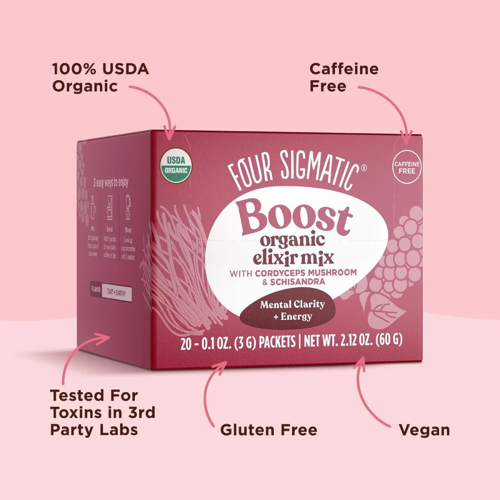 Four Sigmatic Instant Cordyceps Boost Organic Elixir Mix 20 Sachets
