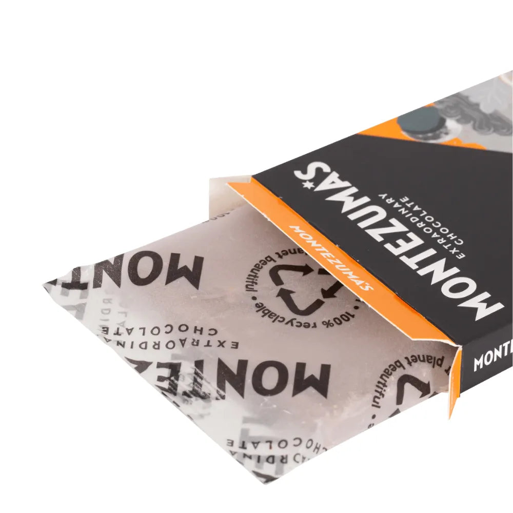 Montezuma Absolute Black Chocolate with Orange & Cocoa Nibs 12 x 90g