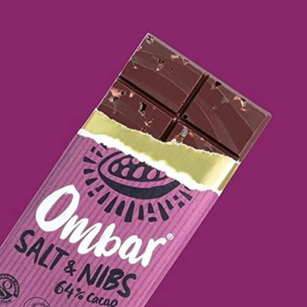 Ombar Salt & Nibs Chocolate Bars 10 x 70g