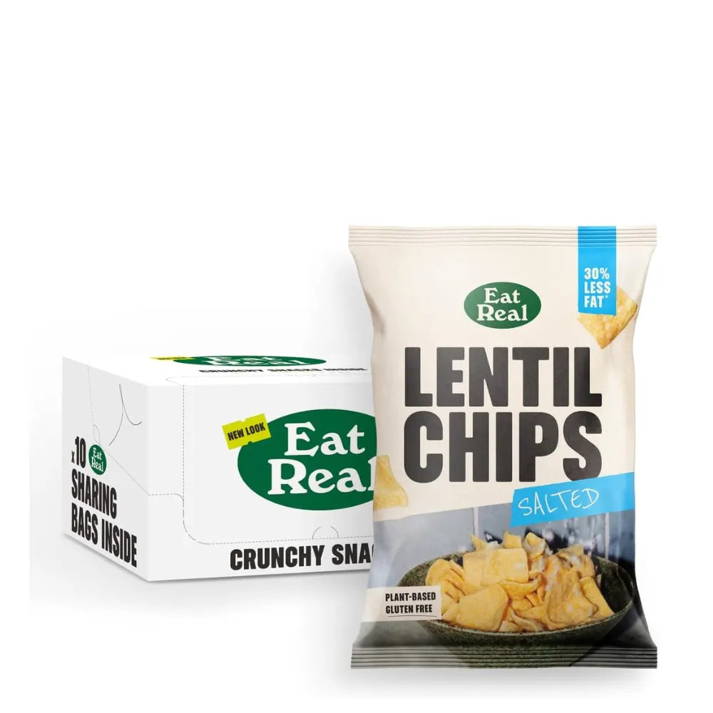 Eat Real Lentil Chips Salted 10 x 95g