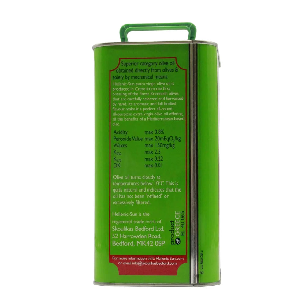 Hellenic Sun Extra Virgin Olive Oil 3 Litre