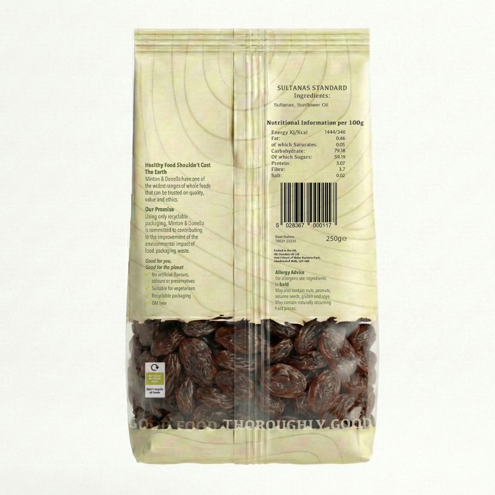 Minton & Donello Sultanas 6 x 500g