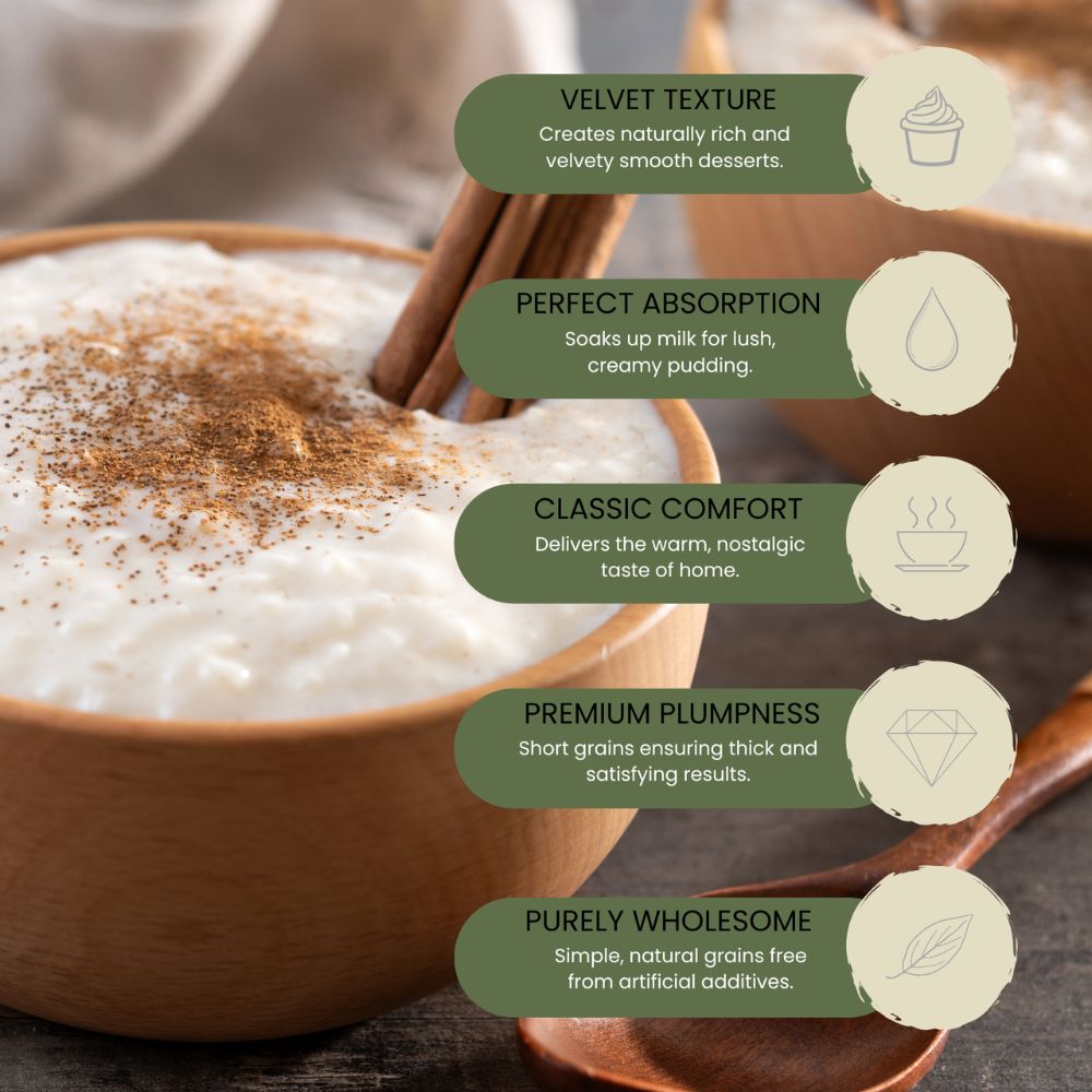 Minton & Donello Short White Pudding Rice 6 x 500g