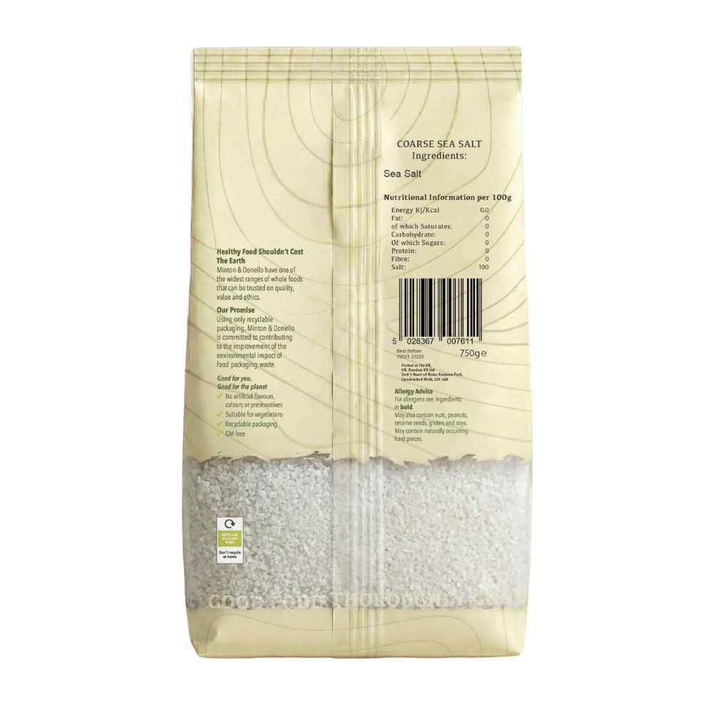 Minton & Donello Coarse Sea Salt 6 x 750g