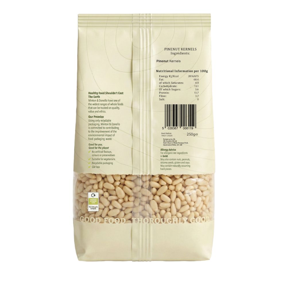 Minton & Donello Pine Nut Kernels 6 x 250g