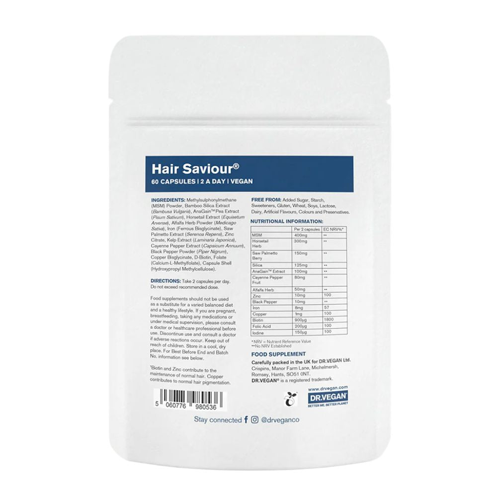 Dr Vegan Hair Saviour 60 Capsules