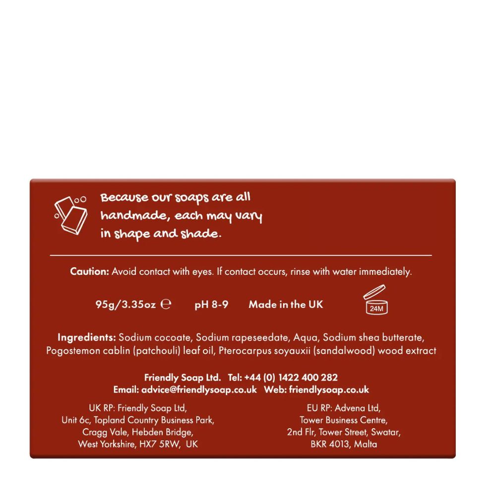 Friendly Soap Patchouli & Sandalwood Soap 6 x 95g