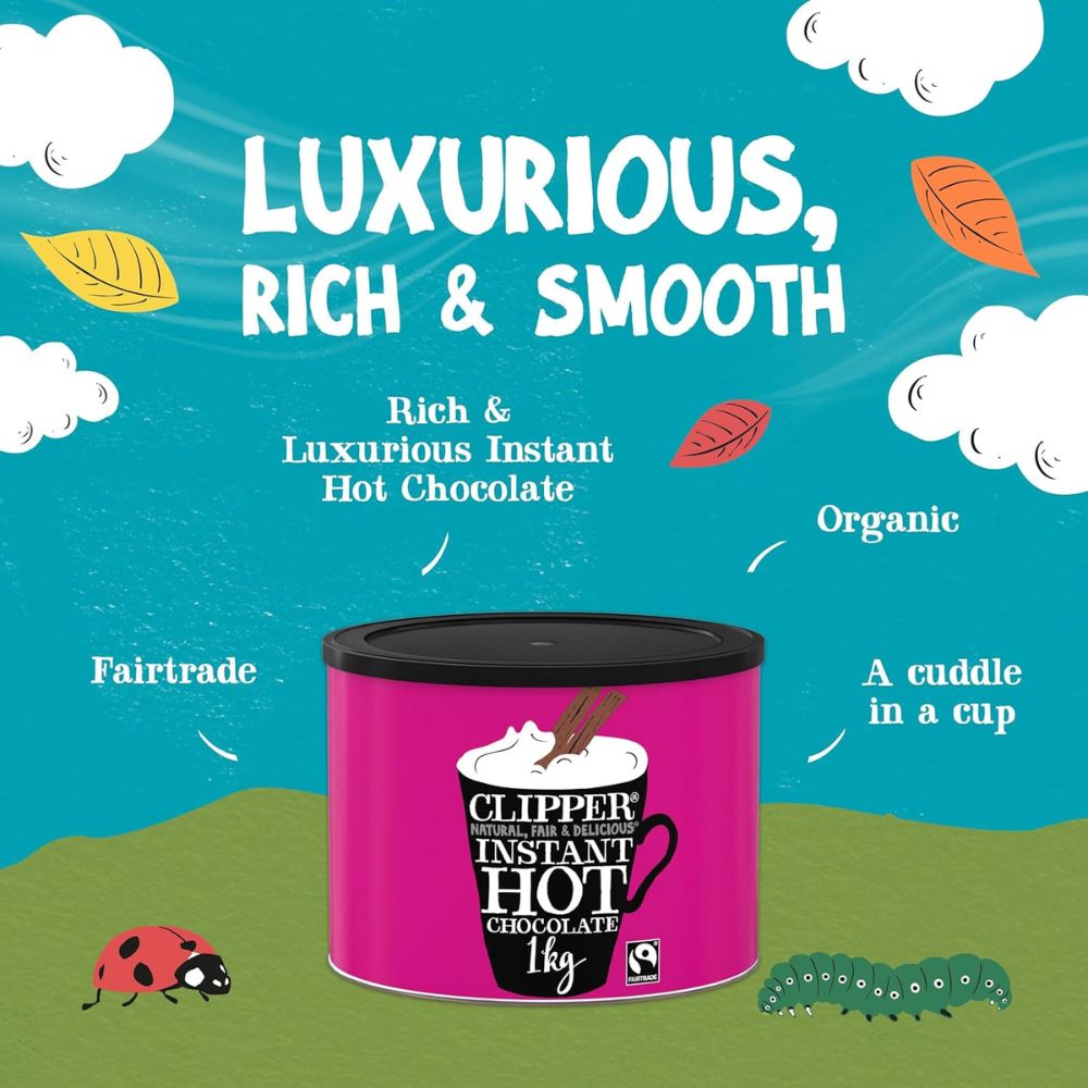 Clipper Fairtrade Instant Hot Chocolate Powder 1Kg