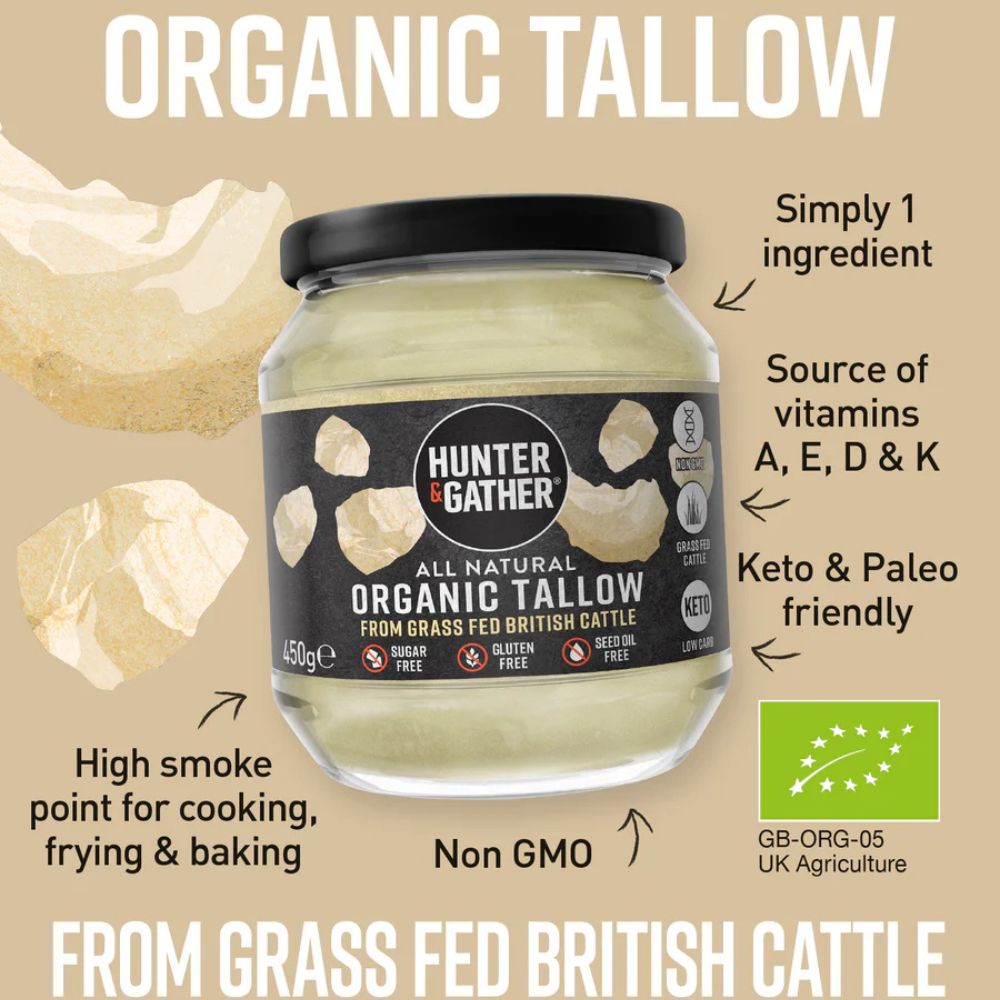 Hunter & Gather Organic British Grass-Fed Beef Tallow 300g