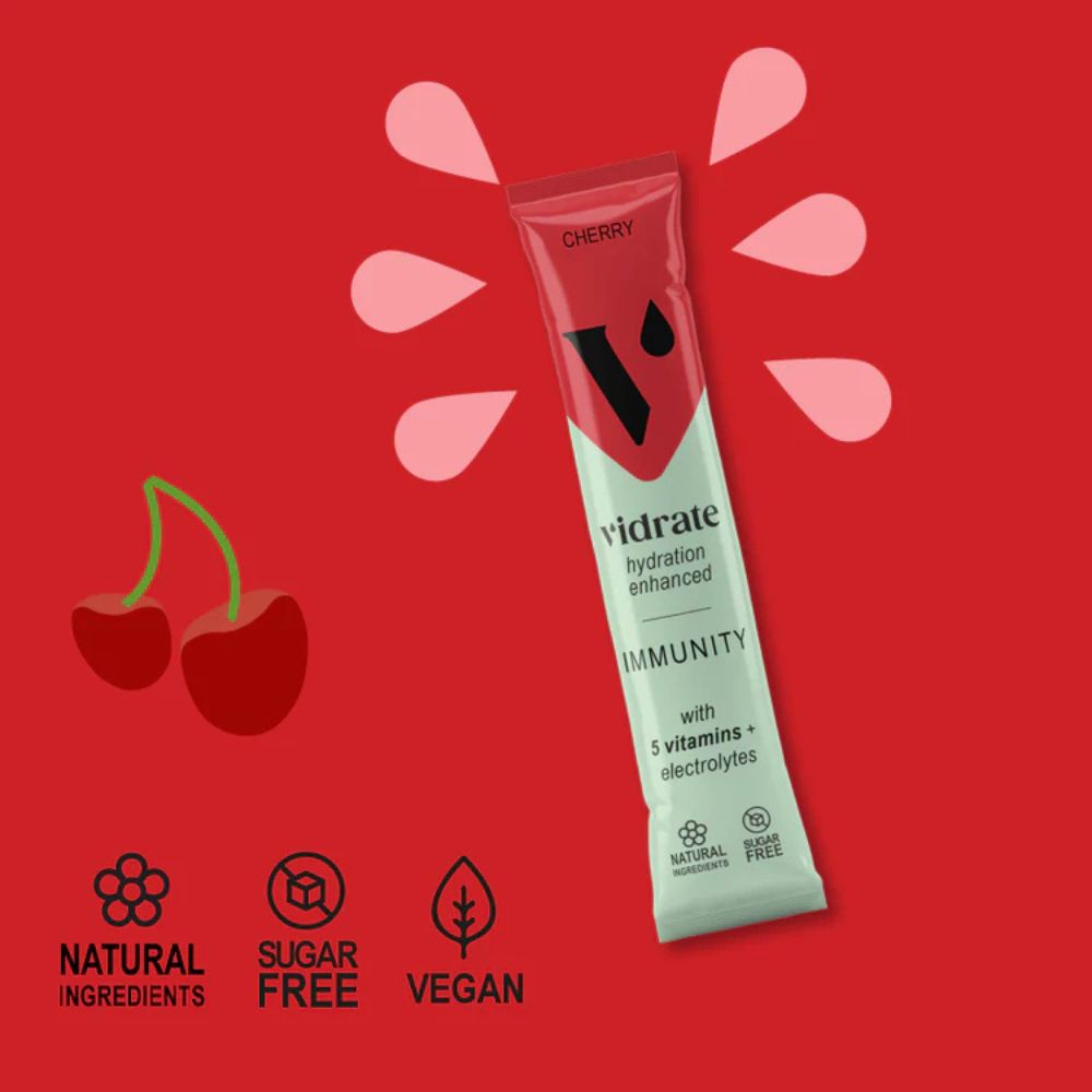 ViDrate Cherry Immunity Hydration Powder Sachets 10 x 3g