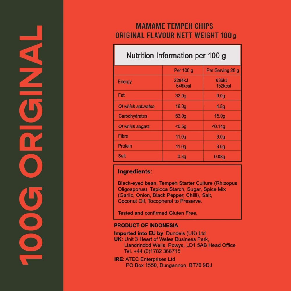 Mamame Original Tempeh Chips 12 x 50g