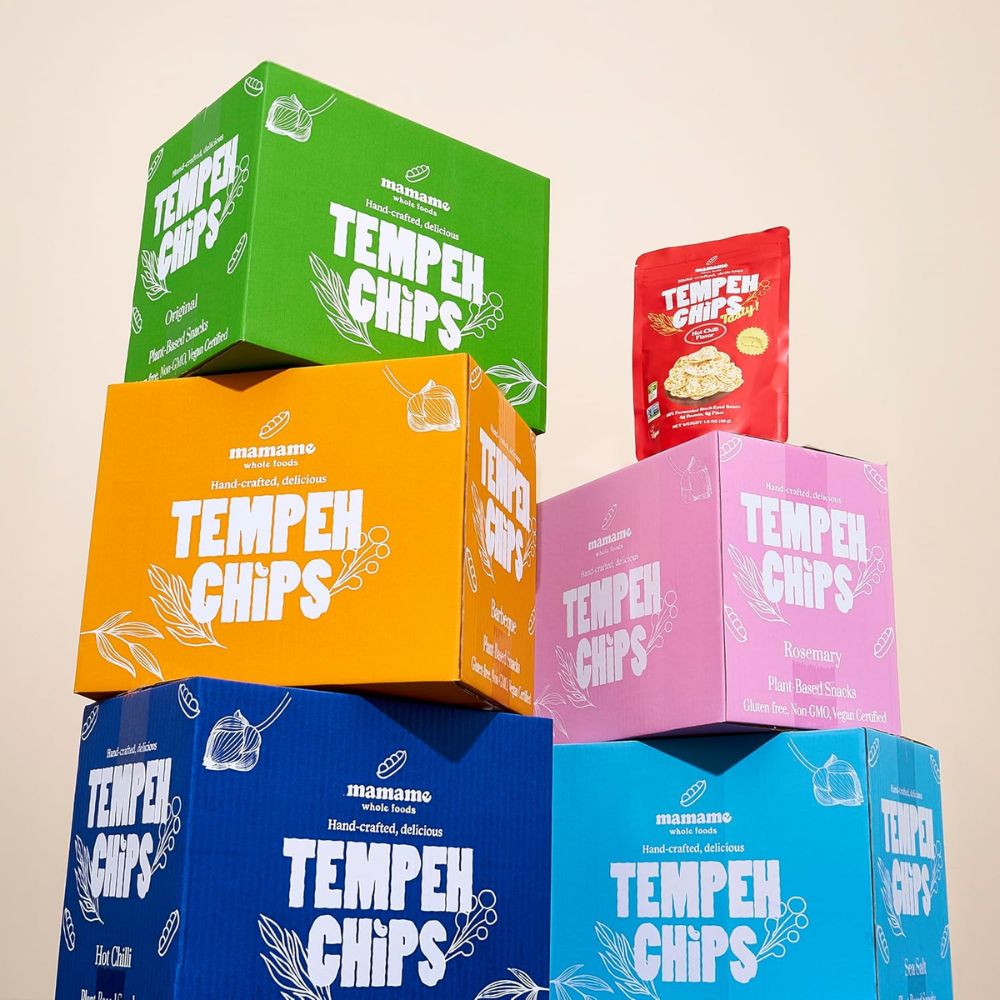Mamame Hot Chili Tempeh Chips 12 x 50g