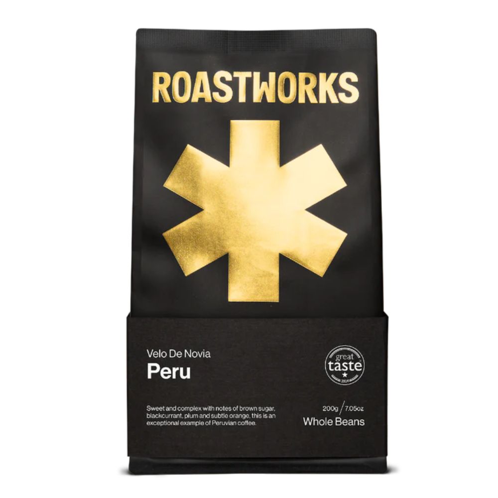 Roastworks Peru Velo De Novia Whole Coffee Beans 200g