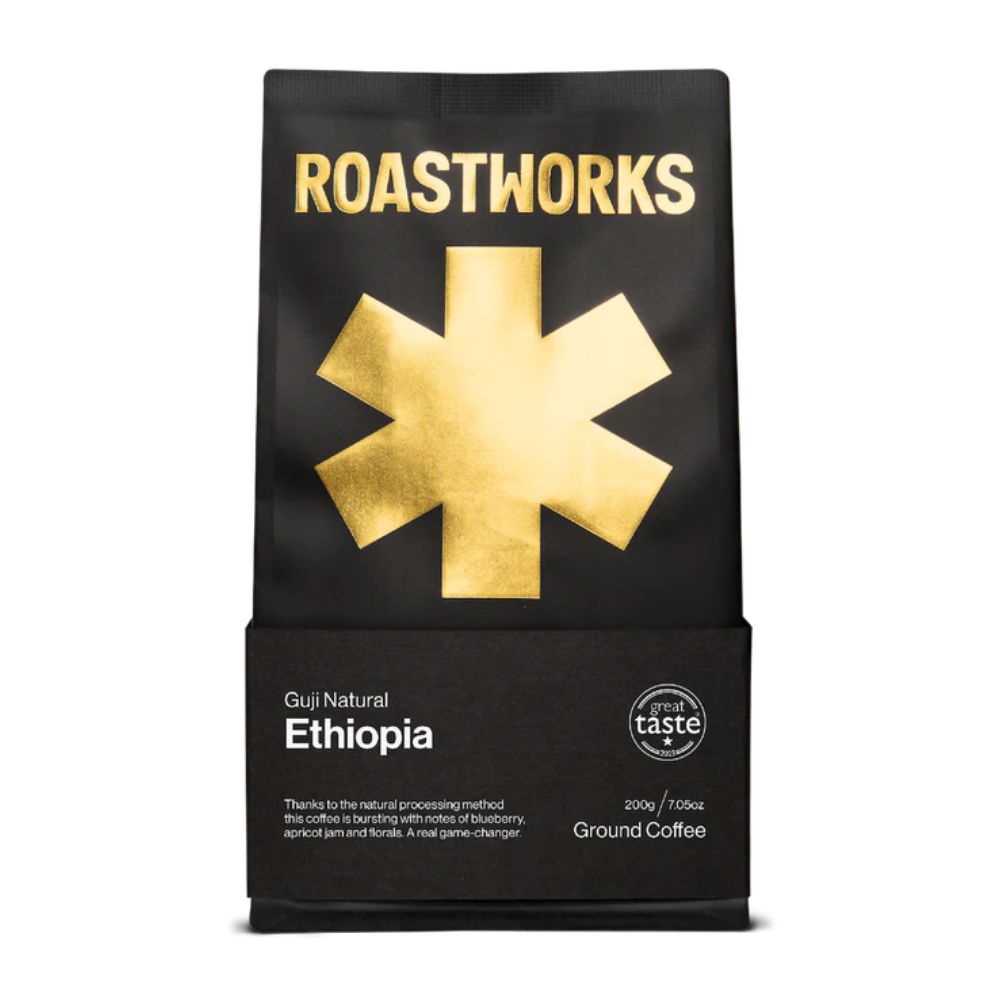 Roastworks Ethiopia Guji Natural Pre Ground Coffee 200g
