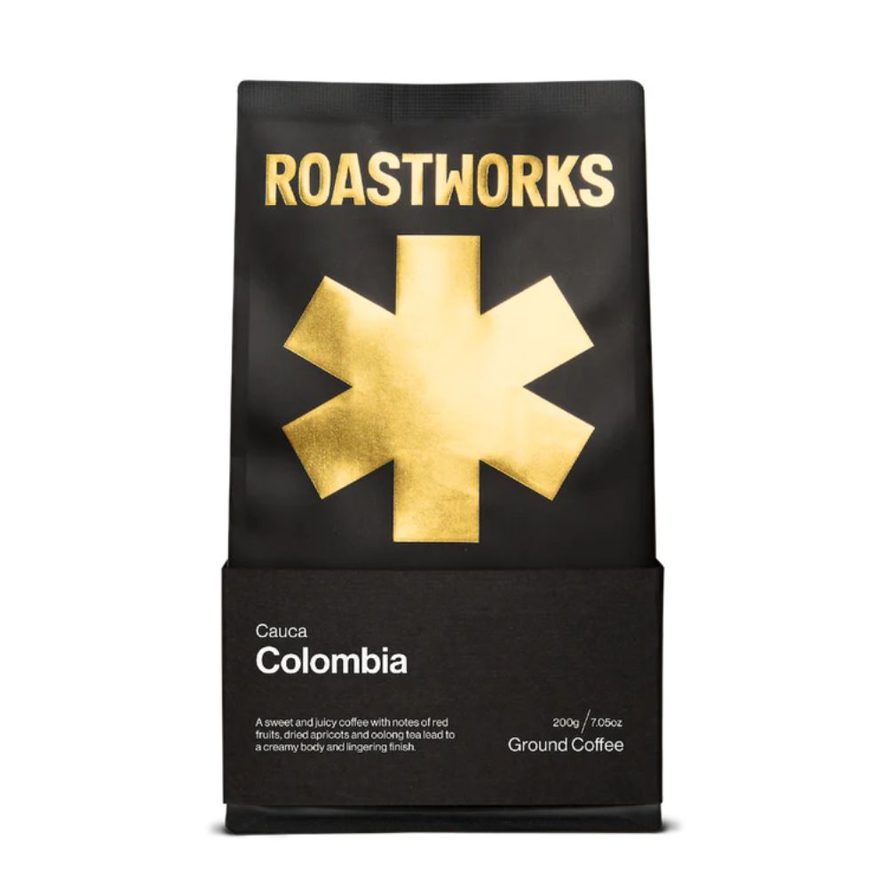 Roastworks Colombia Cauca Pre Ground Coffee 200g