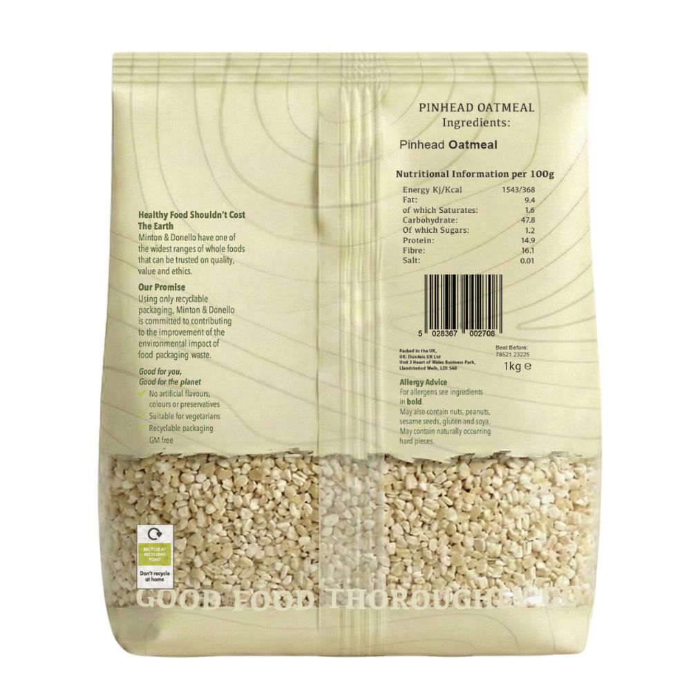 Minton & Donello Pinhead Oatmeal 6 x 1Kg