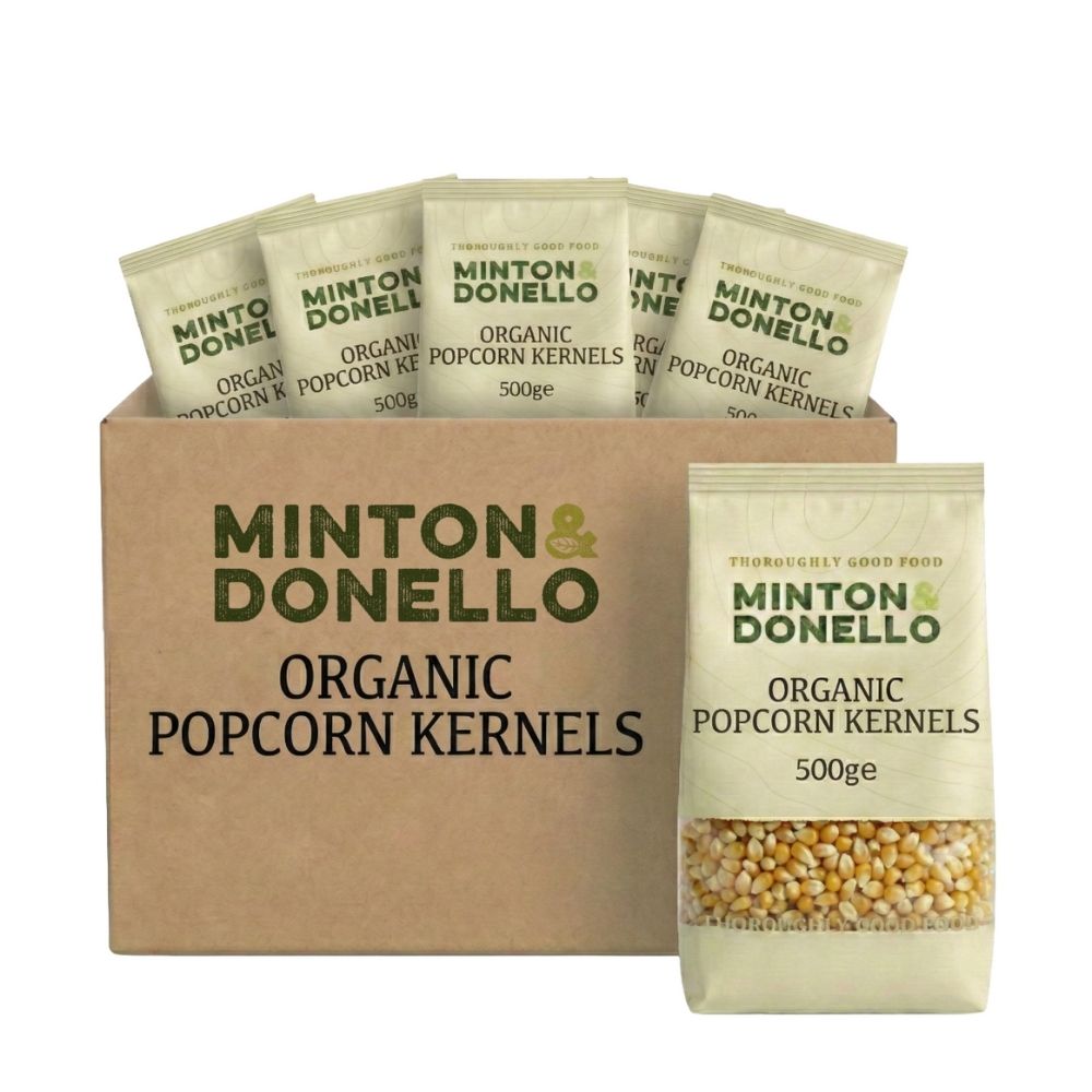 Minton & Donello Organic Popcorn Kernels 6 x 500g