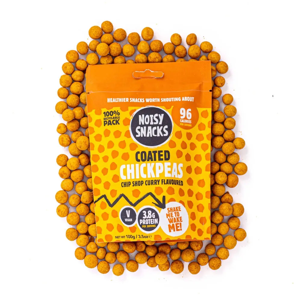 Noisy Snacks Coated Chickpeas Chip Shop Curry 7 x 100g