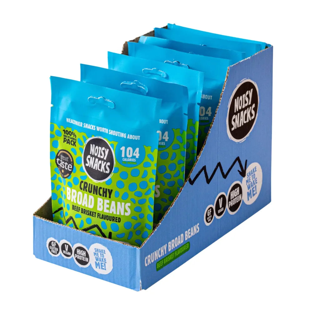 Noisy Snacks Crunchy Broad Beans Beef Brisket 7 x 100g