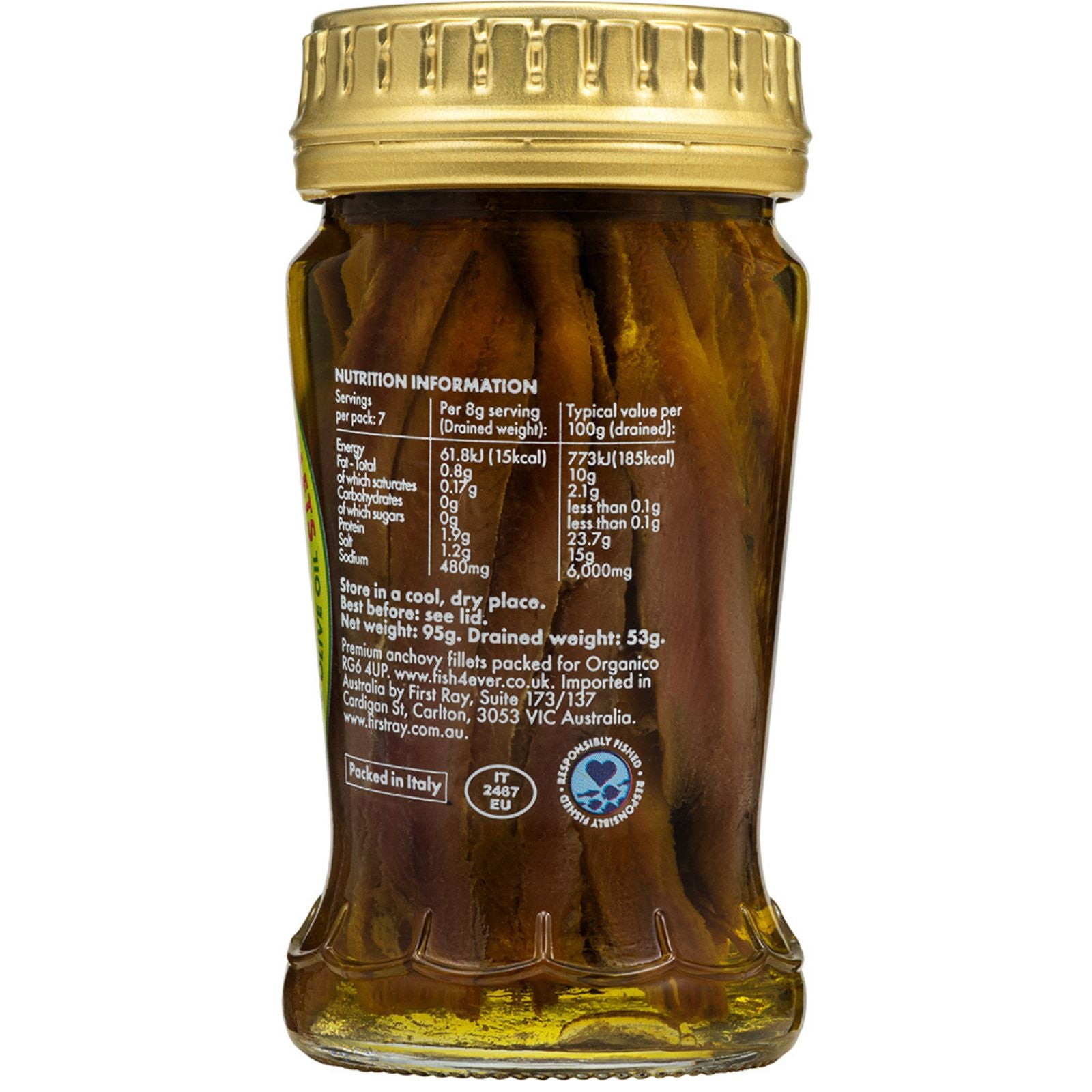 Fish4ever Anchovies in Extra Virgin Olive Oil 95g