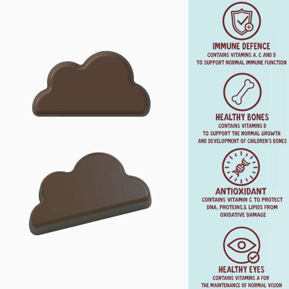 Cocoa Power Kids A, C & D Multivitamin Chocolate Clouds 105g