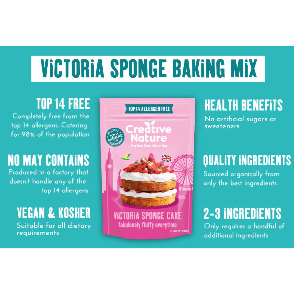 Creative Nature Victoria Sponge Free From Allergy Free Cake Mix 300g