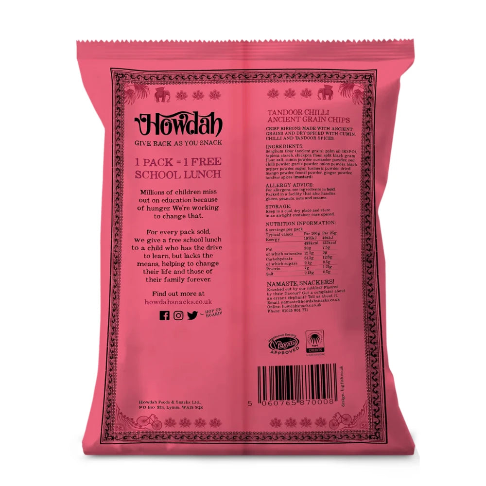 Howdah Tandoor Chilli Chips 6 x 117g