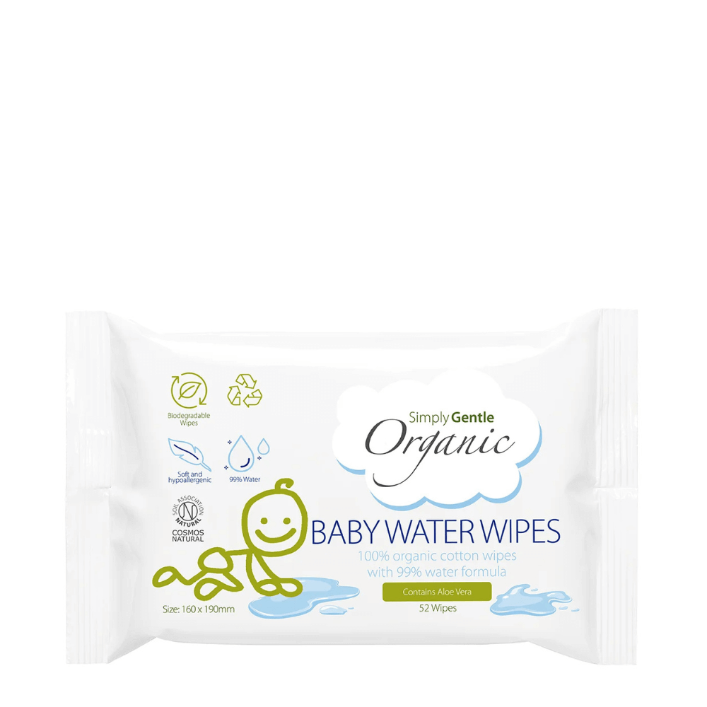 Simply Gentle Organic Baby Water Wipes 52 Wipes