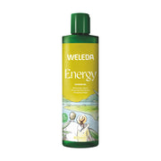 Weleda Energy shower gel bottle on a white background