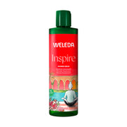 Weleda Inspire shower cream bottle on a white background