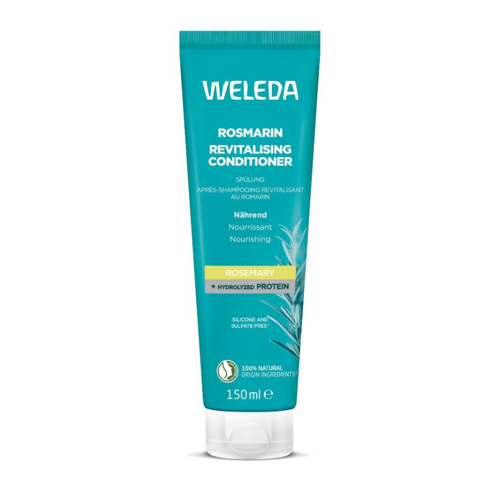Weleda Rosmarin Revitalising Conditioner tube on a white background