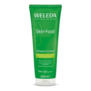 Weleda Skin Food Shower Cream tube on a white background