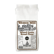 Bag of Wessex Mill Mixed Grain Bread Flour on a white background
