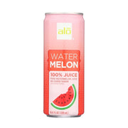 Alo watermelon juice can on a white background