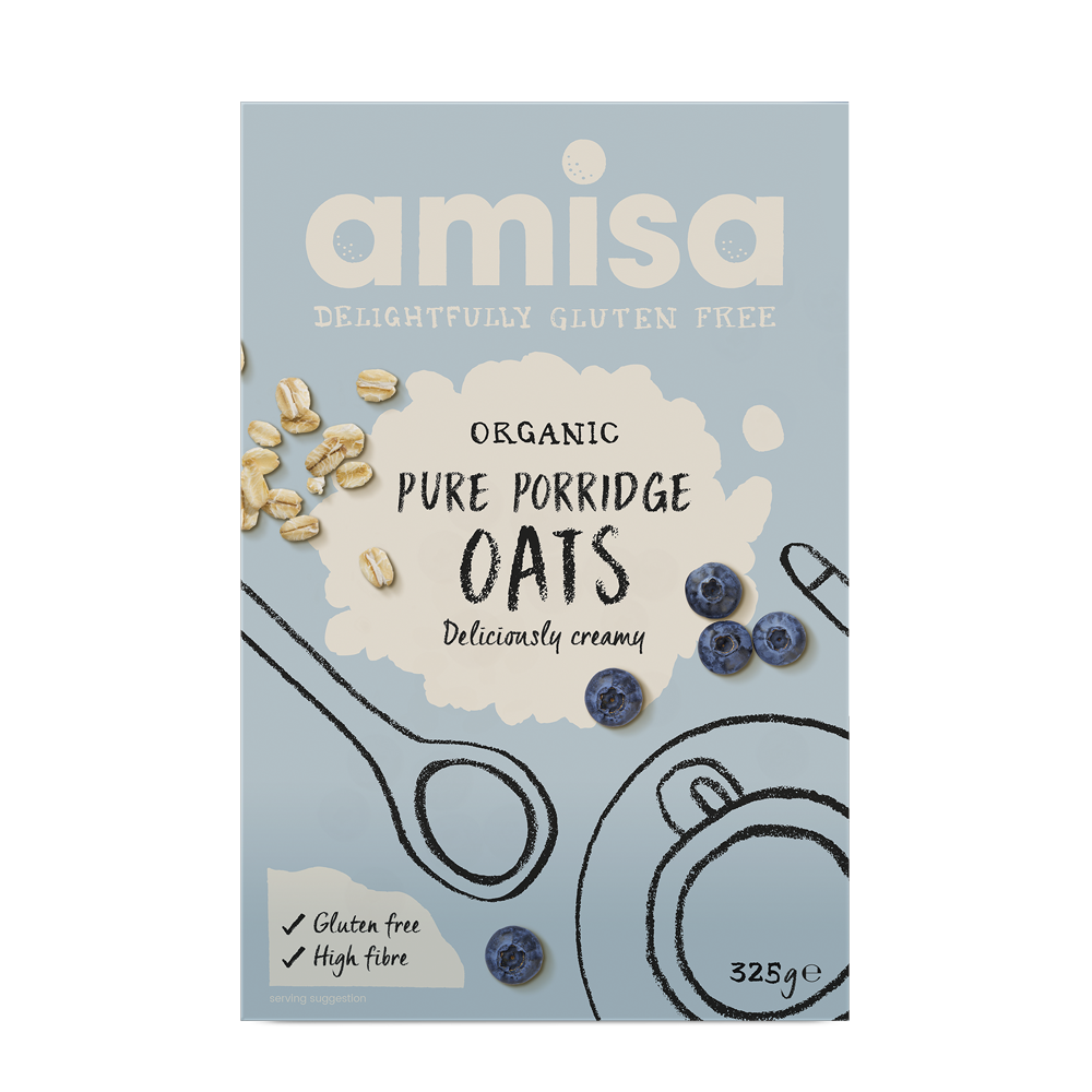 Amisa Gluten Free Organic Pure Porridge Oats 325g