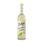 Bottle of Belvoir Farm Elderflower Cordial on a white background