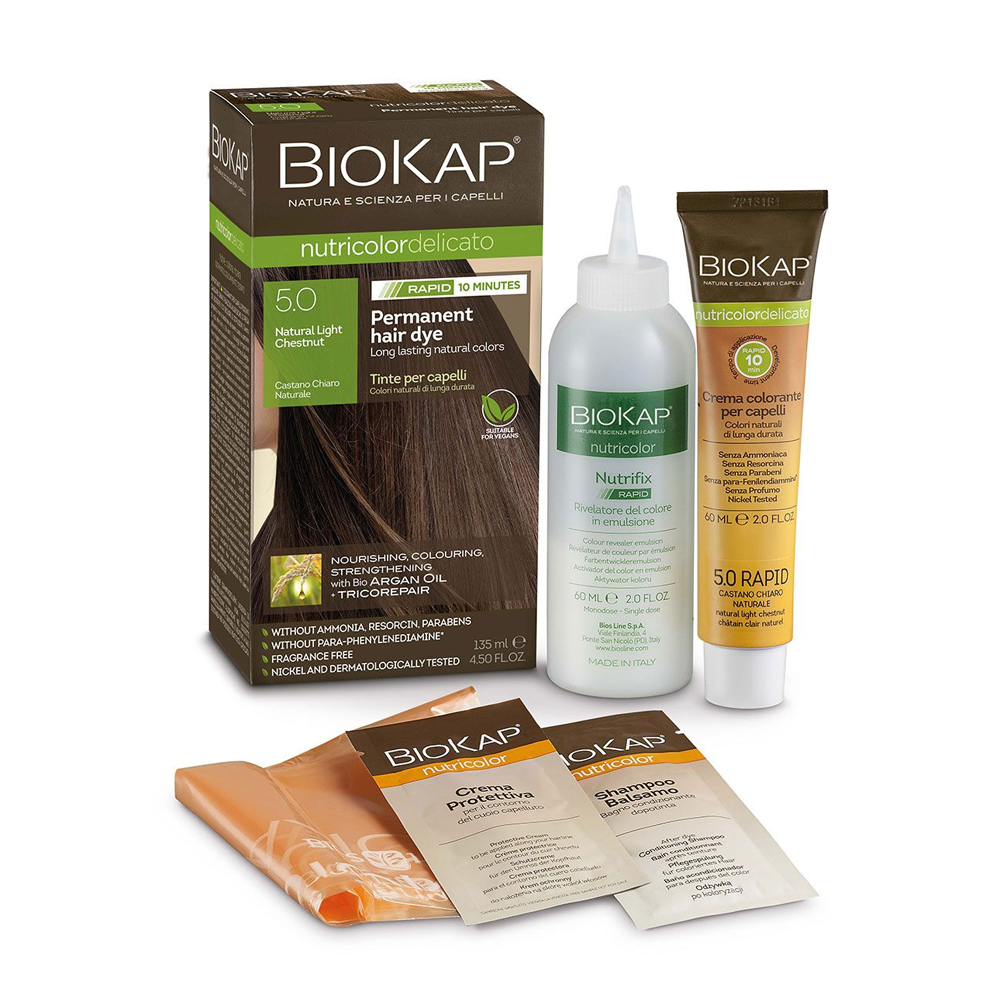 BioKap Natural Light Chestnut 5.0 Rapid Hair Dye 135ml