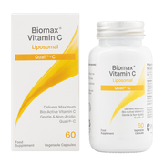 Biomax Vitamin C Liposomal supplement bottle and packaging on a white background