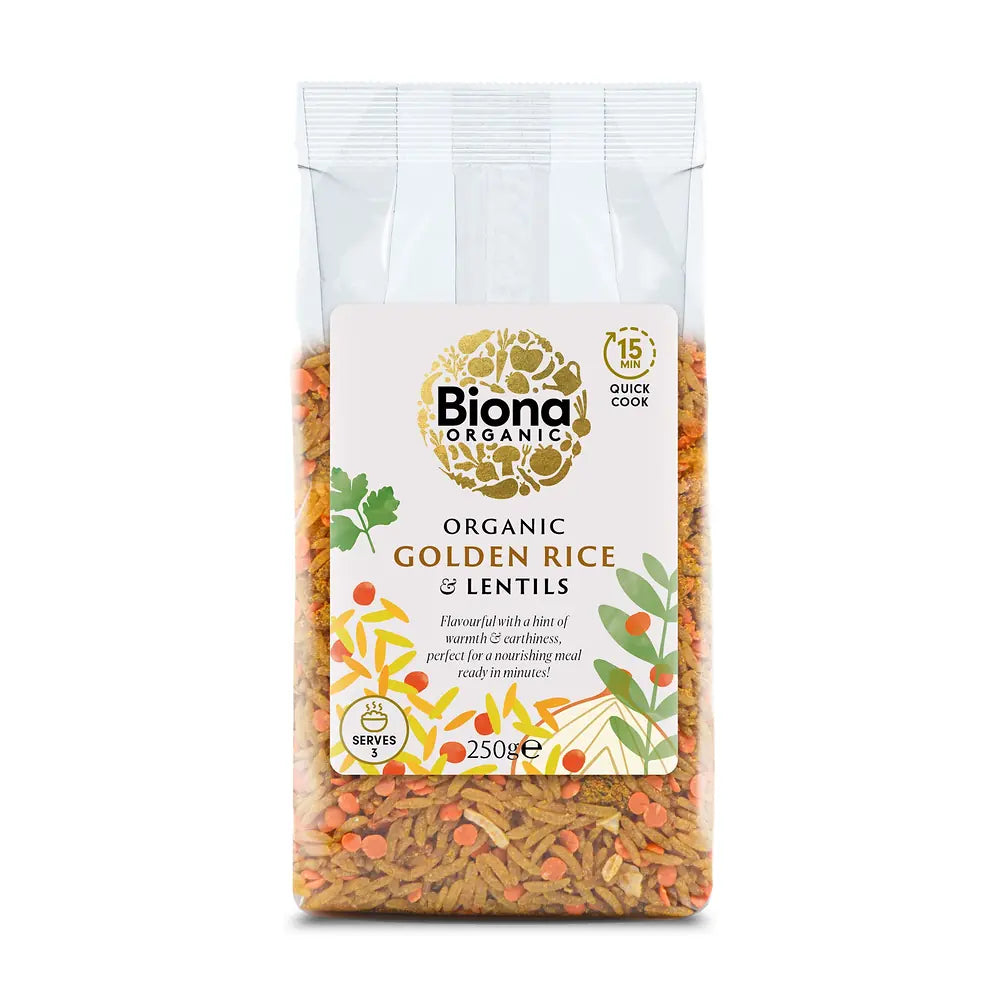 Biona Organic Golden Rice & Lentils 250g