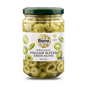 Biona Organic Sliced Green Olives in Brine 280g