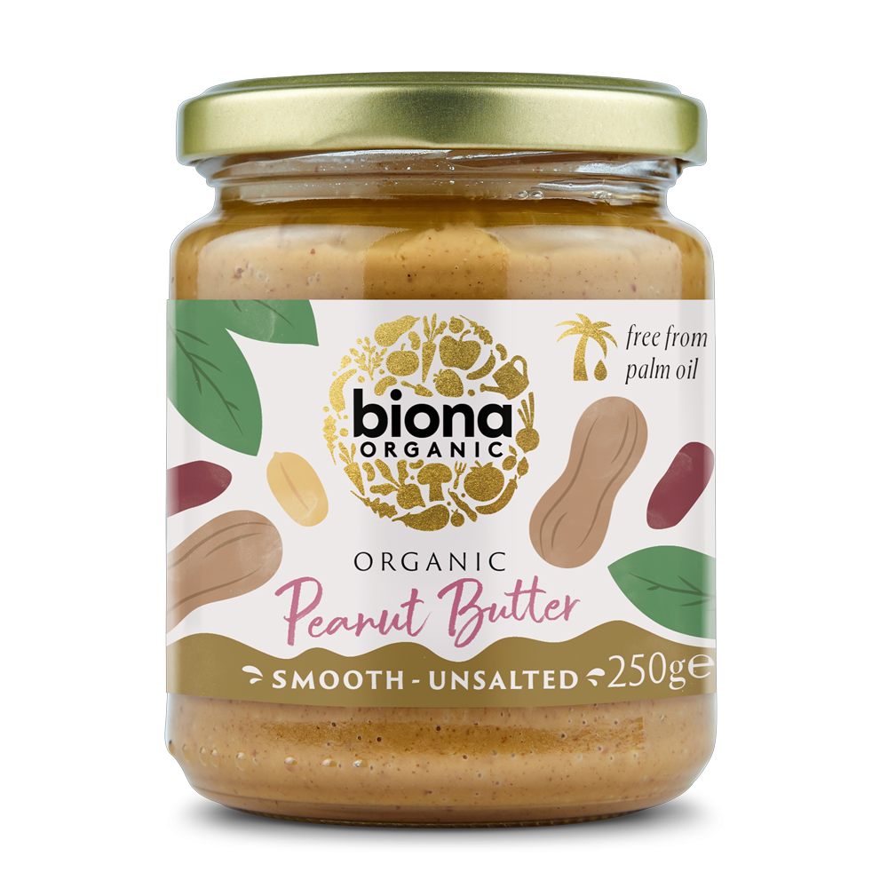 Biona Organic Smooth Unsalted Peanut Butter 250g