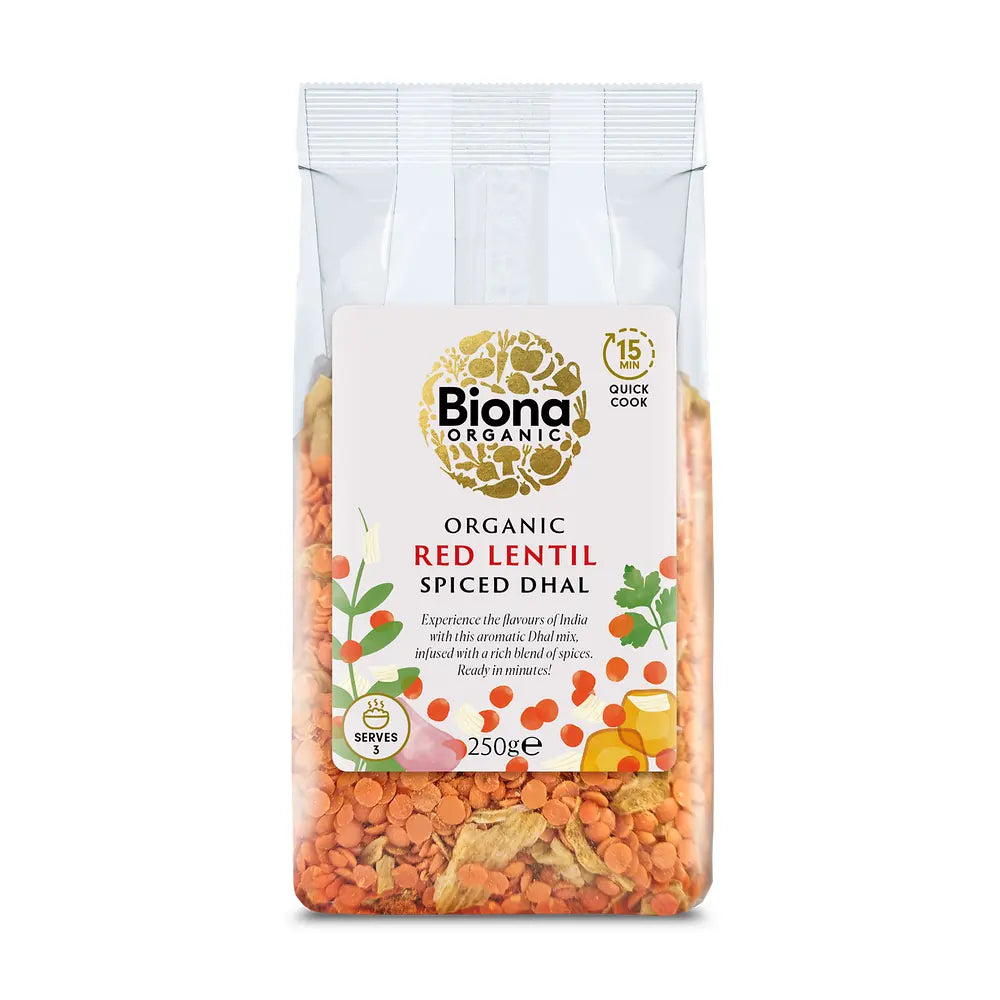 Biona Organic Spiced Red Lentil Dhal 250g