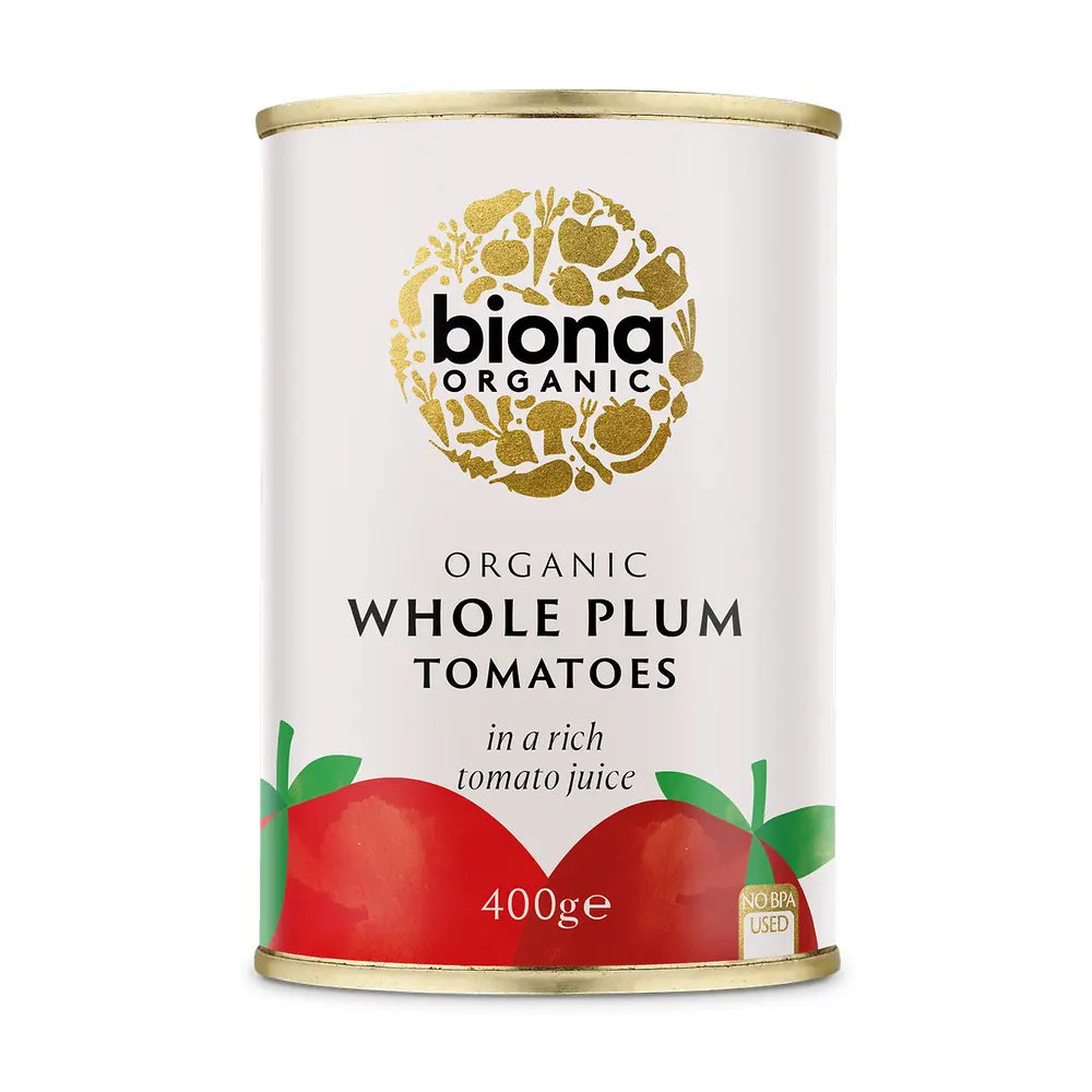 Biona Organic Whole Plum Peeled Tomatoes 400g